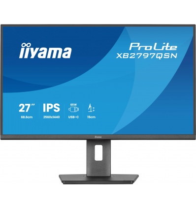 27" iiyama XB2797QSN-B1:IPS,QHD,USB-C,HDMI,HAS