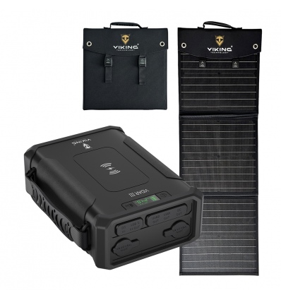 Set powerbanka Viking VIDAR III a solární panel Viking L60 PD