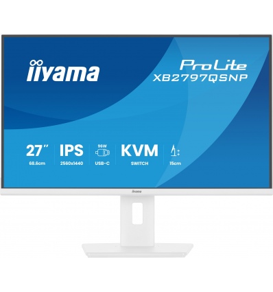iiyama ProLite/XB2797QSNP-W1/27"/IPS/QHD/75Hz/1ms/Bílá/5R