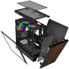 EVOLVEO Panthera, mATX/3x ARGB 120/dřevo+sklo