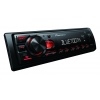 Pioneer MVH-230 autorádio s USB a Bluetooth s integrovaným mikrofonem červené