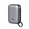 Platinet Powerbanka 10000 mAh 20W Power Delivery, 2xUSB-C, 1xUSB-A, kabel USB-C 1m, černá