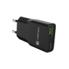 Univerzální USB nabíječka Natec RIBERA GaN SLIM, 20 W, 1X USB-A + 1X USB-C, Černá