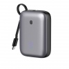 Platinet Powerbanka 10000 mAh 20W Power Delivery, 2xUSB-C, 1xUSB-A, kabel USB-C 1m, černá