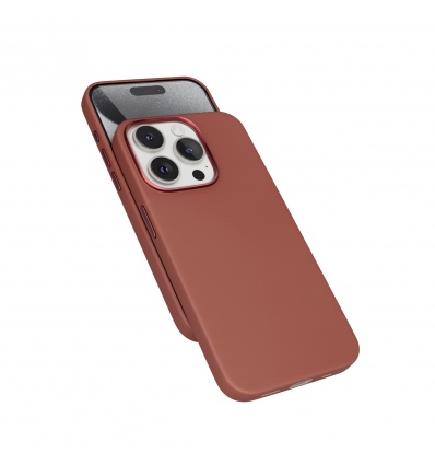 Epico Mag+ kožený kryt iPhone 15 Pro - hnědá