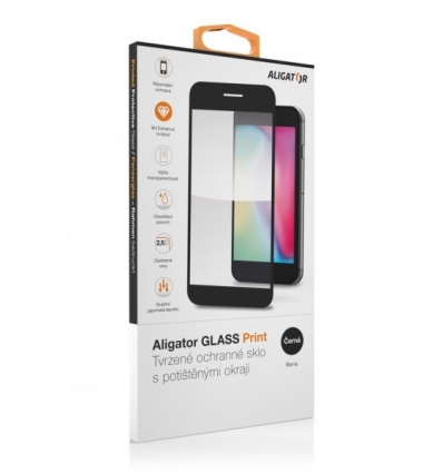 Aligator sklo GLASS PRINT Samsung A56 (5G) černá
