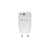 Universální USB nabíječka Natec RIBERA GaN 30W, 1X USB-A, 1X USB-C, Bílá