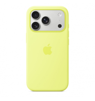 iPhone 17 Pro Silicone Case with MS – Neon Yellow