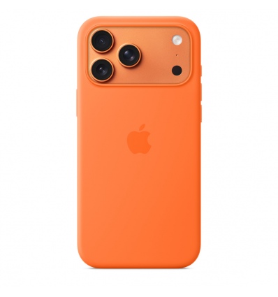 iPhone 17 Pro Max Silicone Case with MS – Orange