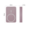 EMOS POWERBANKA WI1046, bezdrátové nabíjení 20W, 10.000mAh, LOSOSOVÁ, 1xUSB-C