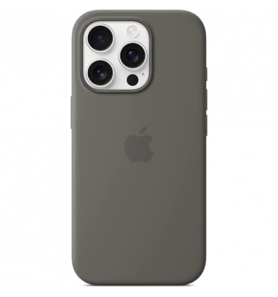 iPhone&nbsp;16 Pro Silicone Case with MS - Stone Gray