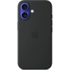 iPhone&nbsp;16 Silicone Case with MS - Black