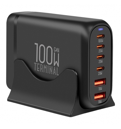 OBAL:ME Terminal GaN Stolní nabíječka 4C2A 100W Black