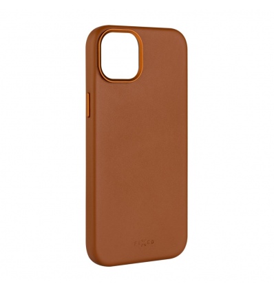 FIXED MagLeather kožený kryt iPhone 15+ hnědý