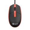 Myš C-TECH WM-10, černočervená, USB
