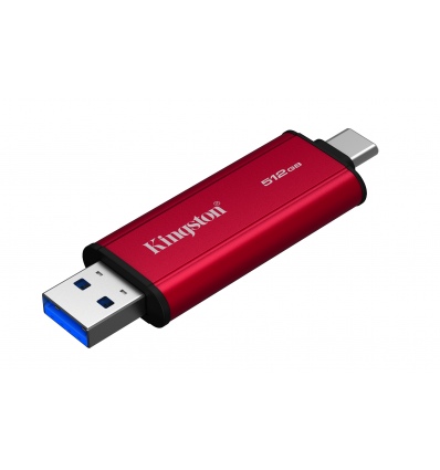 Kingston Dual Portable/512GB/SSD/Externí/Červená/5R