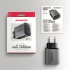 AXAGON ACU-PQ67D GaN nabíječka do sítě 67W, USB-A + USB-C, PD3.0/PPS/QC4+/SFC2.0/Apple, LCD display
