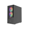 GEMBIRD Fornax 4300/Midi Tower/Transpar./Černá