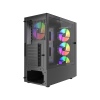 GEMBIRD Fornax 4300/Midi Tower/Transpar./Černá
