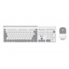 Klávesnice C-TECH Quallis WLKMC-05, bezdrátový combo set s myší, bílá, USB, CZ/SK
