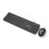 Klávesnice C-TECH KBM-105, drátový combo set s myší, USB, CZ/SK