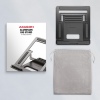AXAGON STND-L, kovový stojan pro notebooky 10"-17.3", 4 nastavitelné výšky, šedý