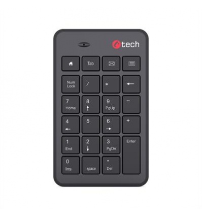 Klávesnice C-TECH KBN-02WS, bezdrátová, numerická,