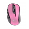 Myš C-TECH WLM-02P, černo-růžová, bezdrátová, 1600DPI, 6 tlačítek, USB nano receiver