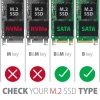 AXAGON RSS-M2SD, SATA - M.2 SATA SSD, interní 2.5" ALU box, stříbrný