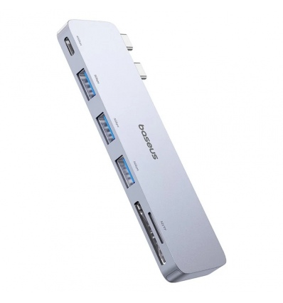 Baseus Dokovací stanice Ultra Joy 6v1 (USB-C PD, 3xUSB 3.0, SD/TF) šedá