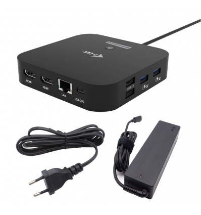 i-tec USB-C Dual HDMI Docking Station with Power Delivery 100W + i-tec Universal Charger 100W