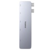 Baseus Dokovací stanice Ultra Joy 6v1 (USB-C PD, 2xUSB 3.0, HDMI, SD/TF) šedá
