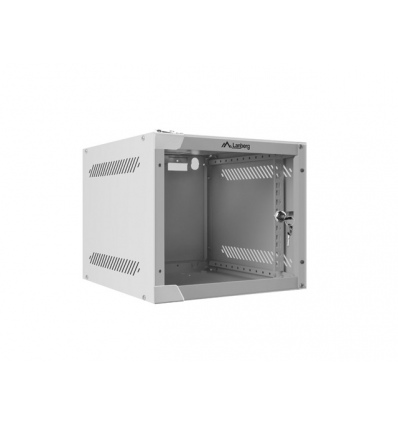 LANBERG RACKOVÁ SKŘÍŇ 10" NÁSTĚNNÁ 4U/280X310 (FLAT PACK) S PROSKLENÝMI DVEŘMI ŠEDÁ