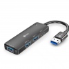 HUB USB C-tech UHB-U3-AC, 3xUSB-A/1x USB-C/ USB 3.0