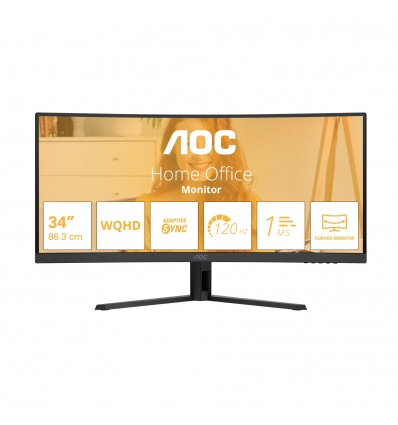 AOC/CU34B3E/34"/VA/wQHD/120Hz/1ms/Černá/3R