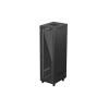 LANBERG 19" VOLNĚ STOJÍCÍ RACKOVÁ SKŘÍŇ 42U/600X800 (FLAT PACK) S PROSKLENÝMI DVEŘMI LCD ČERNÁ
