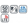 EVOLVEO Xany 4, 230/12V, aktivní pokojová anténa FM/DAB+/DVB-T2, filtr LTE,4G,5G