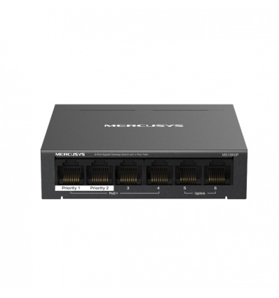 Mercusys MS106GP 6xGb desktop switch 4xPoE+