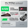 AXAGON EEM2-40G, USB-C 40Gbps externí box pro M.2 NVMe SSD, zesílený hliník