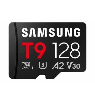 Samsung T9/Micro SDXC/128GB/UHS-I U3 / Class 10/+ Adaptér/Černá