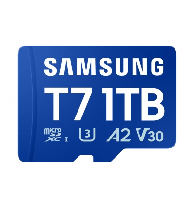 Samsung T7/Micro SDXC/1TB/UHS-I U3 / Class 10/Modrá