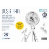 Platinet PRDF0556 stolní ventilátor 14,5 cm, výškově stavitelný tripod, funkce nočního osvětlení, ak