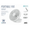 Platinet PRDF0396 skládací stolní ventilátor 19 cm, akumulátor 2400 mAh, bílá
