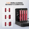 AXAGON ADSA-M2C44, USB4 dokovací stanice pro 4× M.2 NVMe SSD s funkcí klonování