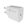 Universální nabíječka Natec RIBERA 20W, 1X USB-C, bílá