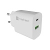 Univerzální nabíječka Natec RIBERA 20 W 1X USB-A + 1X USB-C, bílá