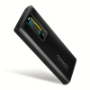 AXAGON EEM2-SD2B, USB-C 10Gbps externí box s displejem pro M.2 NVMe/SATA SSD, bezšroubkový, černý