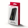 AXAGON EEM2-SD2B, USB-C 10Gbps externí box s displejem pro M.2 NVMe/SATA SSD, bezšroubkový, černý