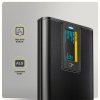 AXAGON EEM2-SD2B, USB-C 10Gbps externí box s displejem pro M.2 NVMe/SATA SSD, bezšroubkový, černý