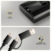 AXAGON EEM2-SD2B, USB-C 10Gbps externí box s displejem pro M.2 NVMe/SATA SSD, bezšroubkový, černý